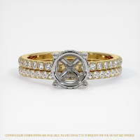 14K White & Yellow Pave Ring Setting Image