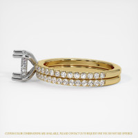 14K White & Yellow Pave Ring Setting Image