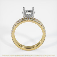 14K White & Yellow Pave Ring Setting Image