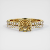 14K Yellow Gold Pave Ring Setting Image