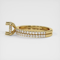 14K Yellow Gold Pave Ring Setting Image