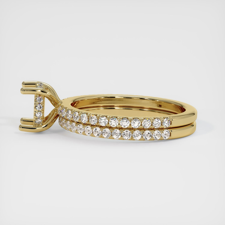 14K Yellow Gold Pave Ring Setting