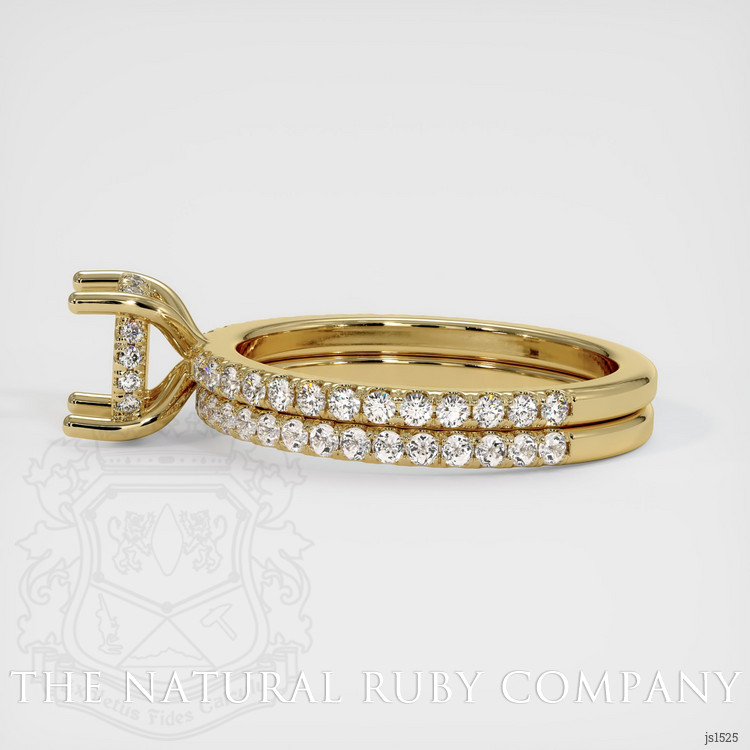 14K Yellow Gold Pave Ring Setting