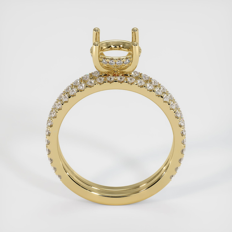14K Yellow Gold Pave Ring Setting