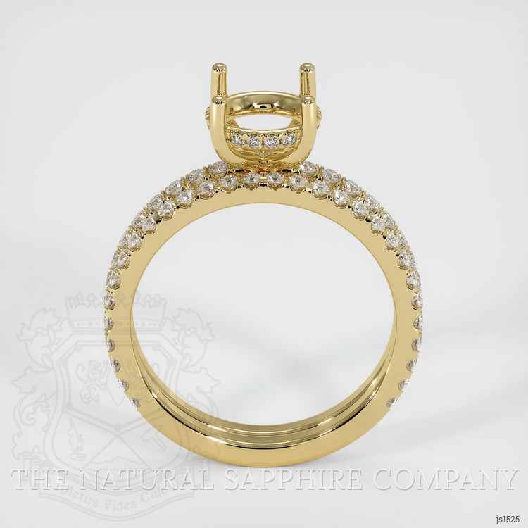 14K Yellow Gold Pave Ring Setting