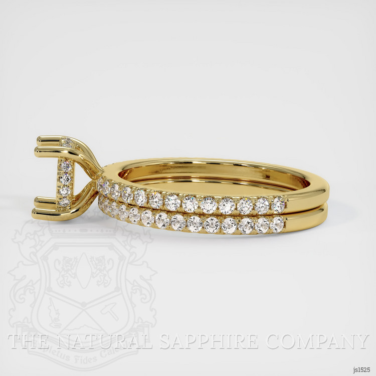 18K Yellow Gold Pave Ring Setting