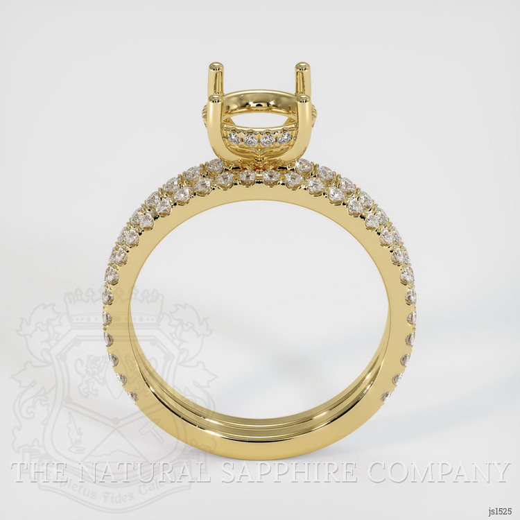 18K Yellow Gold Pave Ring Setting