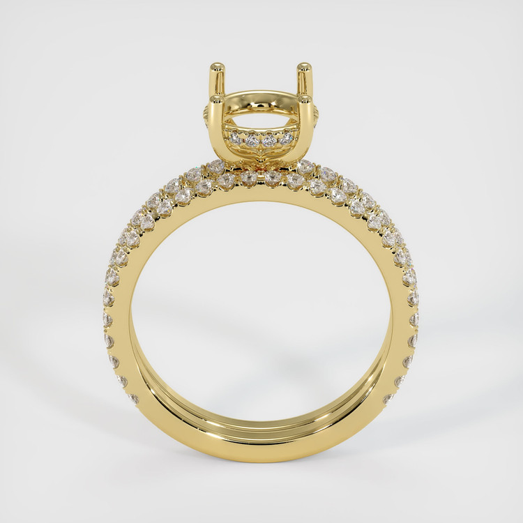 18K Yellow Gold Pave Ring Setting