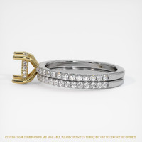 14K Yellow & White Pave Ring Setting Image