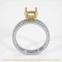 14K Yellow & White Pave Ring Setting Image