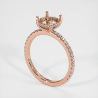 14K Rose Gold Pave Ring Setting Video