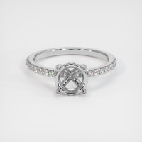 10K White Gold Pave Ring Setting Image