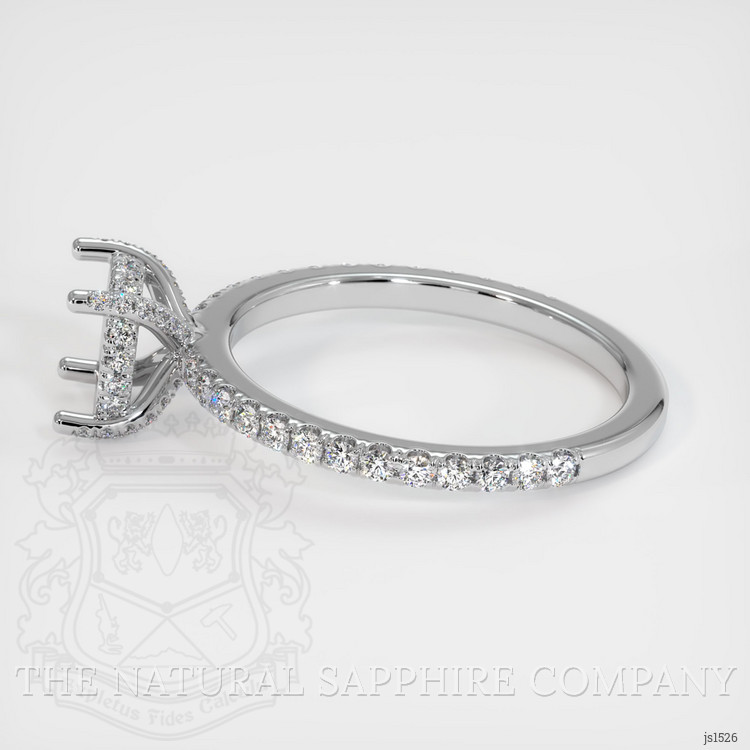 14K White Gold Pave Ring Setting