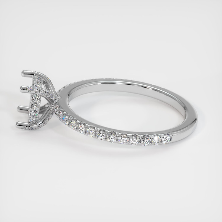 14K White Gold Pave Ring Setting