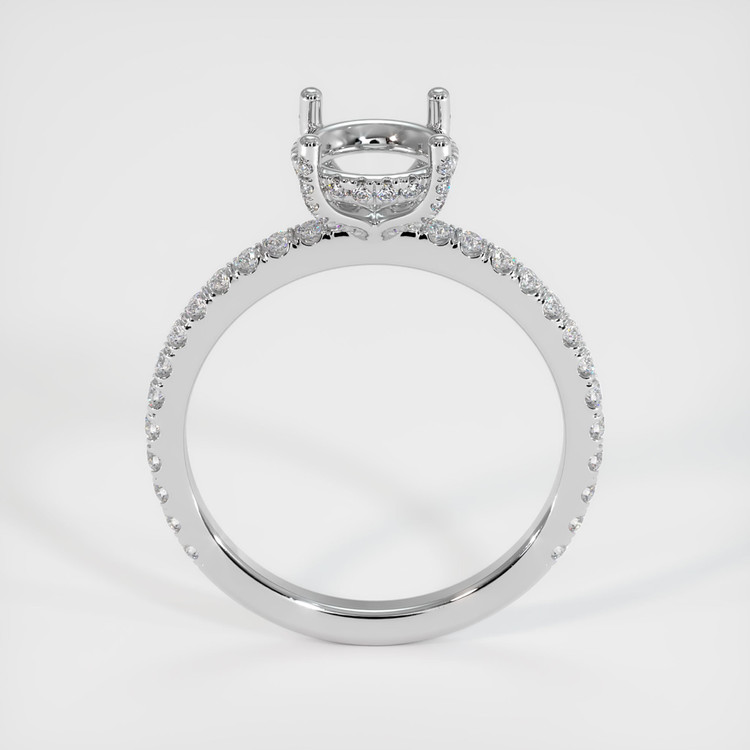 14K White Gold Pave Ring Setting