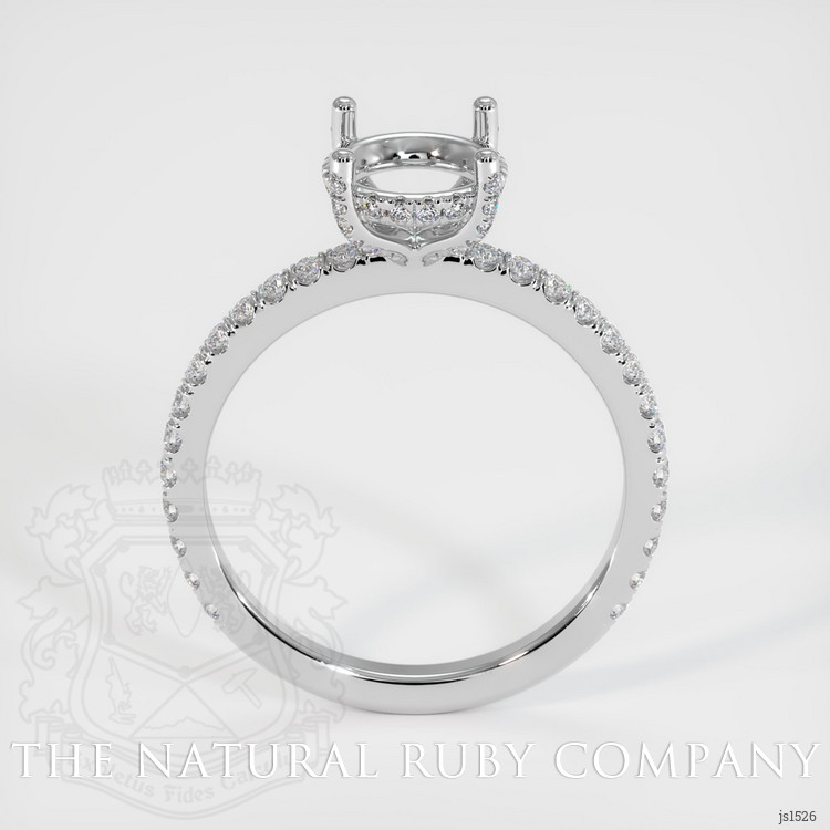 14K White Gold Pave Ring Setting