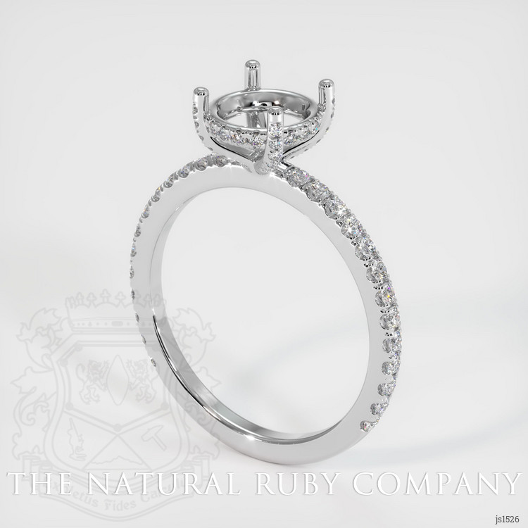 18K White Gold Pave Ring Setting