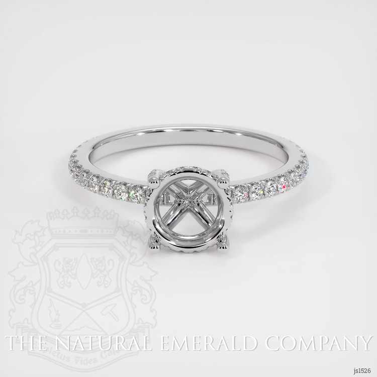 18K White Gold Pave Ring Setting