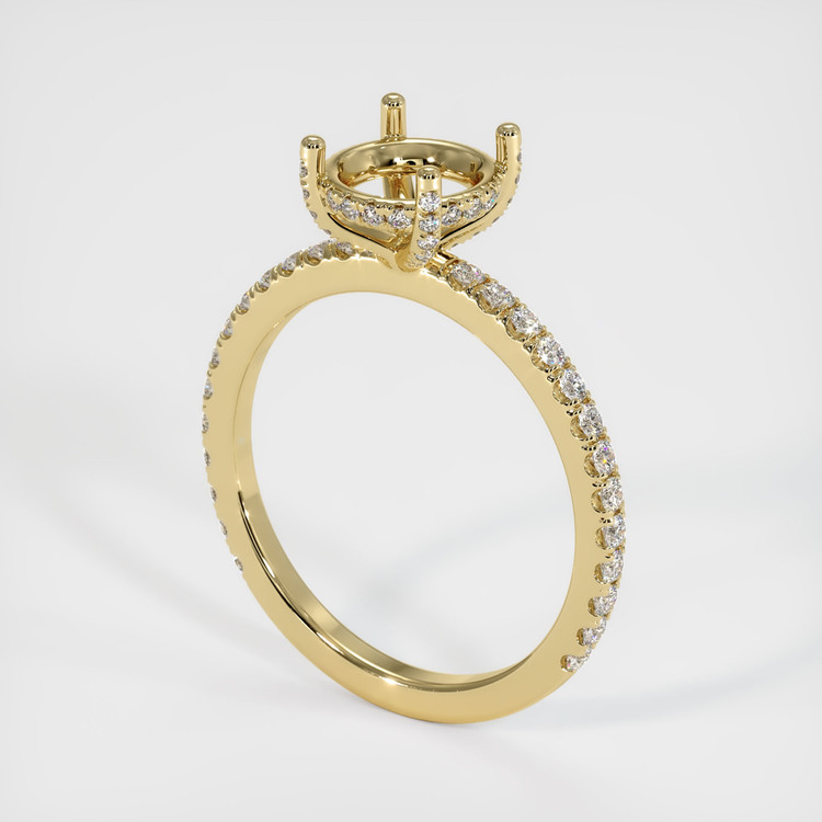 10K Yellow Gold Pave Ring Setting