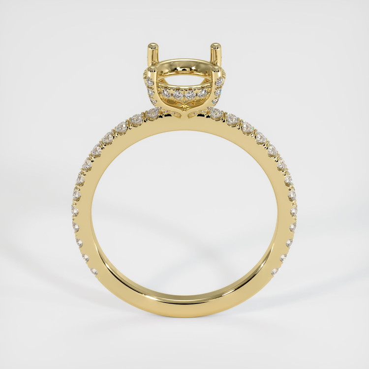 14K Yellow Gold Pave Ring Setting