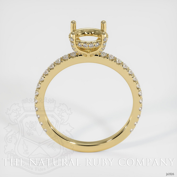 14K Yellow Gold Pave Ring Setting