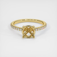 18K Yellow Gold Pave Ring Setting Image