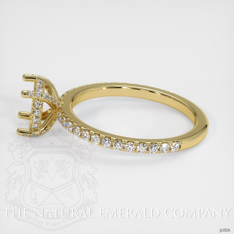 18K Yellow Gold Pave Ring Setting
