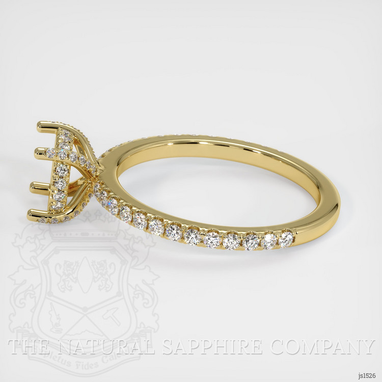 18K Yellow Gold Pave Ring Setting