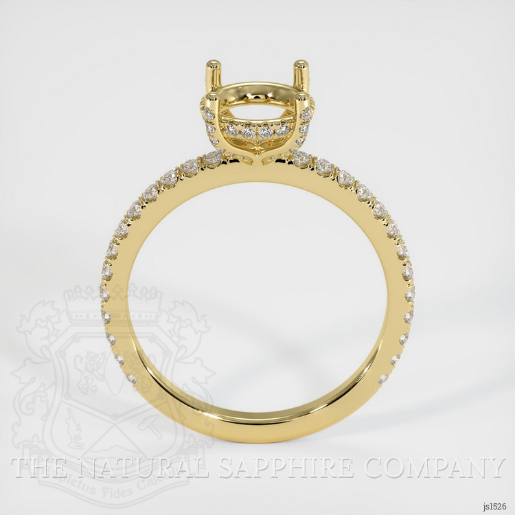 18K Yellow Gold Pave Ring Setting