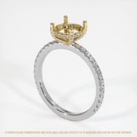 14K Yellow & White Pave Ring Setting Video