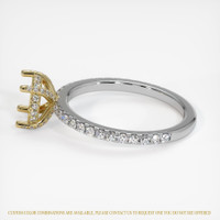 14K Yellow & White Pave Ring Setting Image