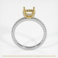 14K Yellow & White Pave Ring Setting Image