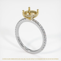 18K Yellow & White Pave Ring Setting Video