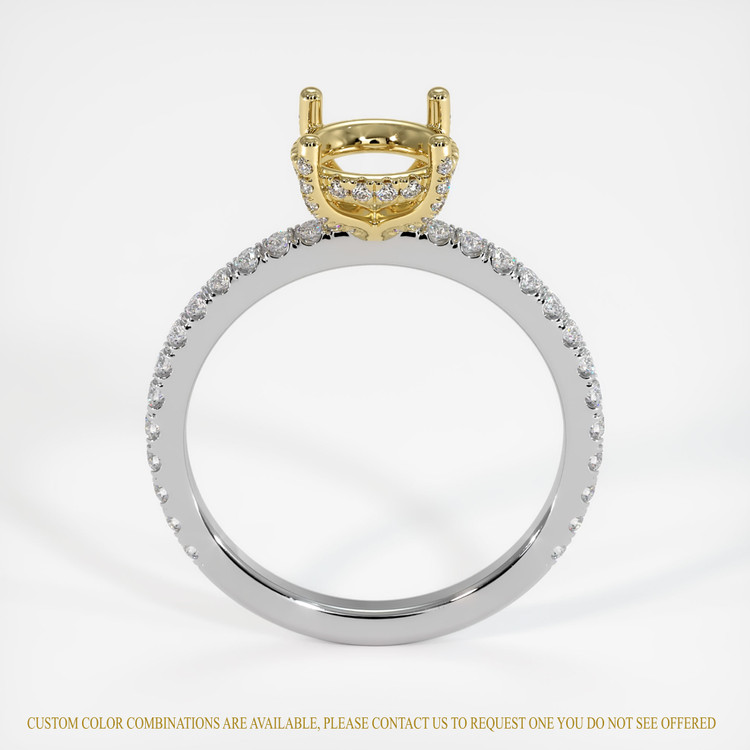 18K Yellow & White Pave Ring Setting