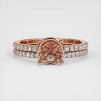 14K Rose Gold Pave Ring Setting Image