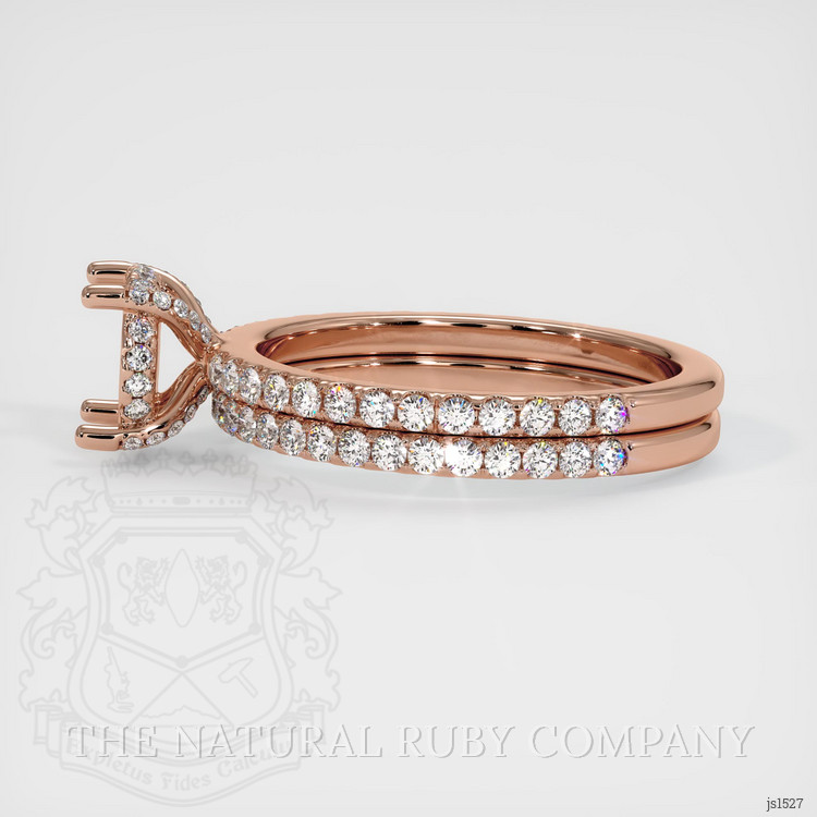 14K Rose Gold Pave Ring Setting