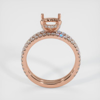 14K Rose Gold Pave Ring Setting Image
