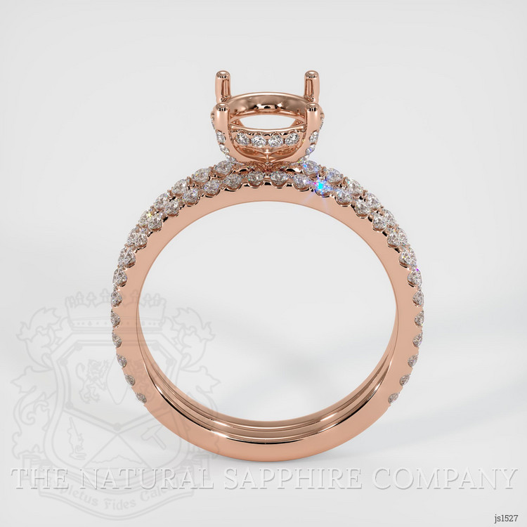 14K Rose Gold Pave Ring Setting