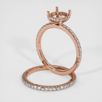 14K Rose Gold Pave Ring Setting Image