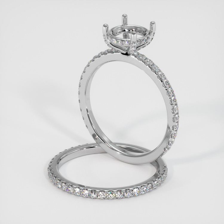 Silver Pave Ring Setting