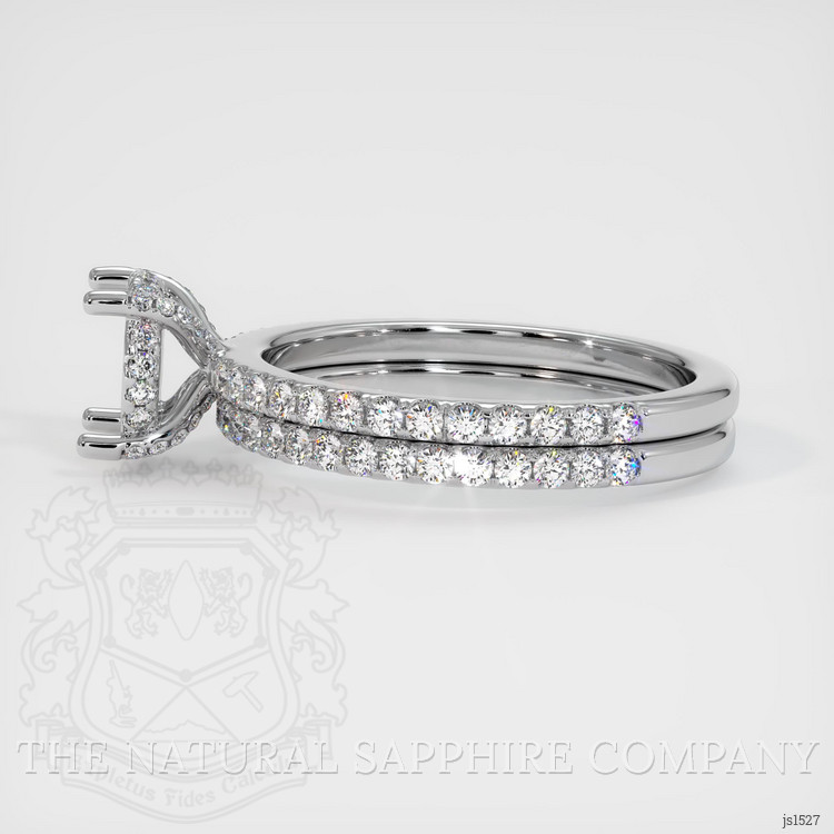 10K White Gold Pave Ring Setting