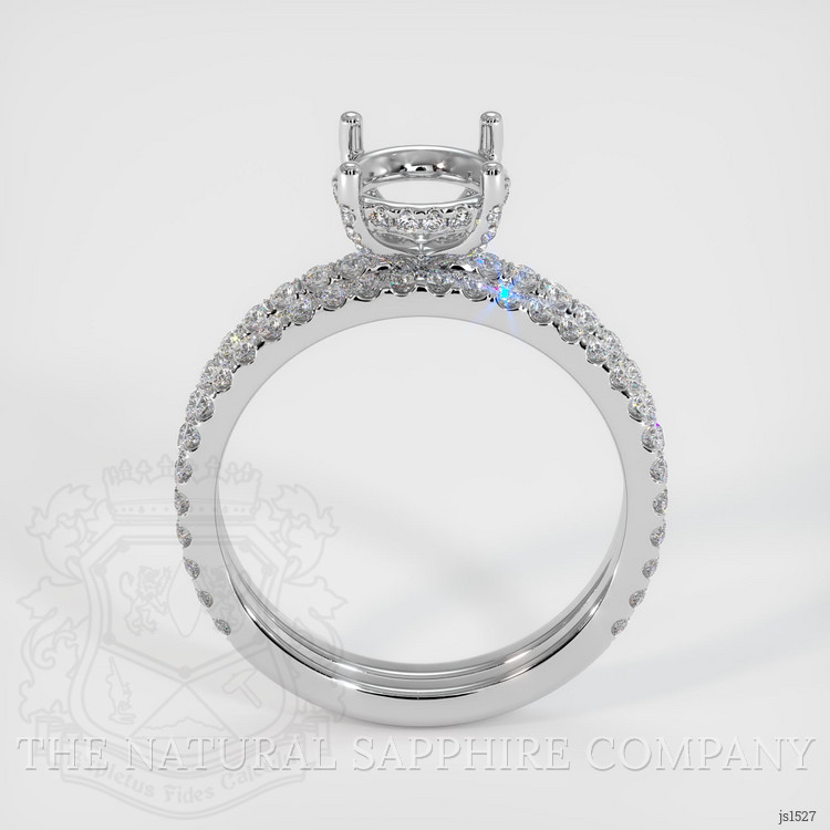 14K White Gold Pave Ring Setting