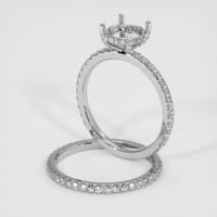14K White Gold Pave Ring Setting Image