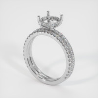 18K White Gold Pave Ring Setting Video