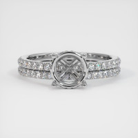 18K White Gold Pave Ring Setting Image