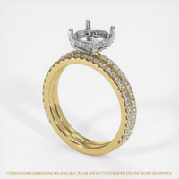 14K White & Yellow Pave Ring Setting Video