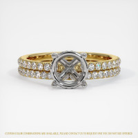 14K White & Yellow Pave Ring Setting Image