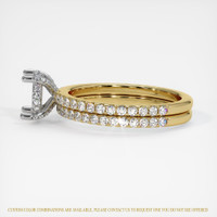 14K White & Yellow Pave Ring Setting Image