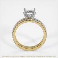 14K White & Yellow Pave Ring Setting Image