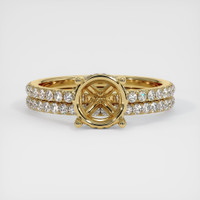 14K Yellow Gold Pave Ring Setting Image
